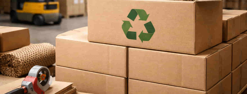 cartón reciclado logística costes